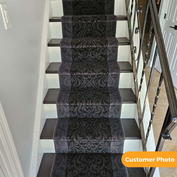 Baroque Gris Tapis d’escalier