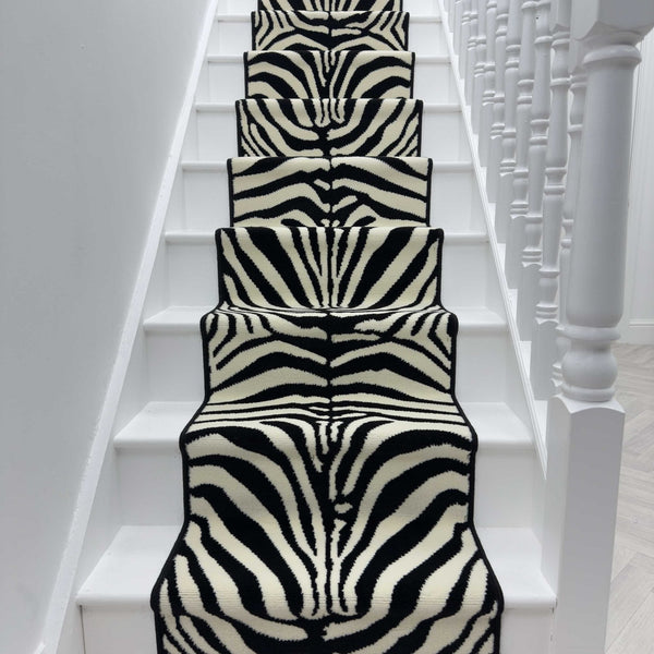 Zebra Print Stair Runner