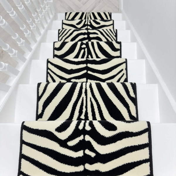 Zebra Print Stair Runner