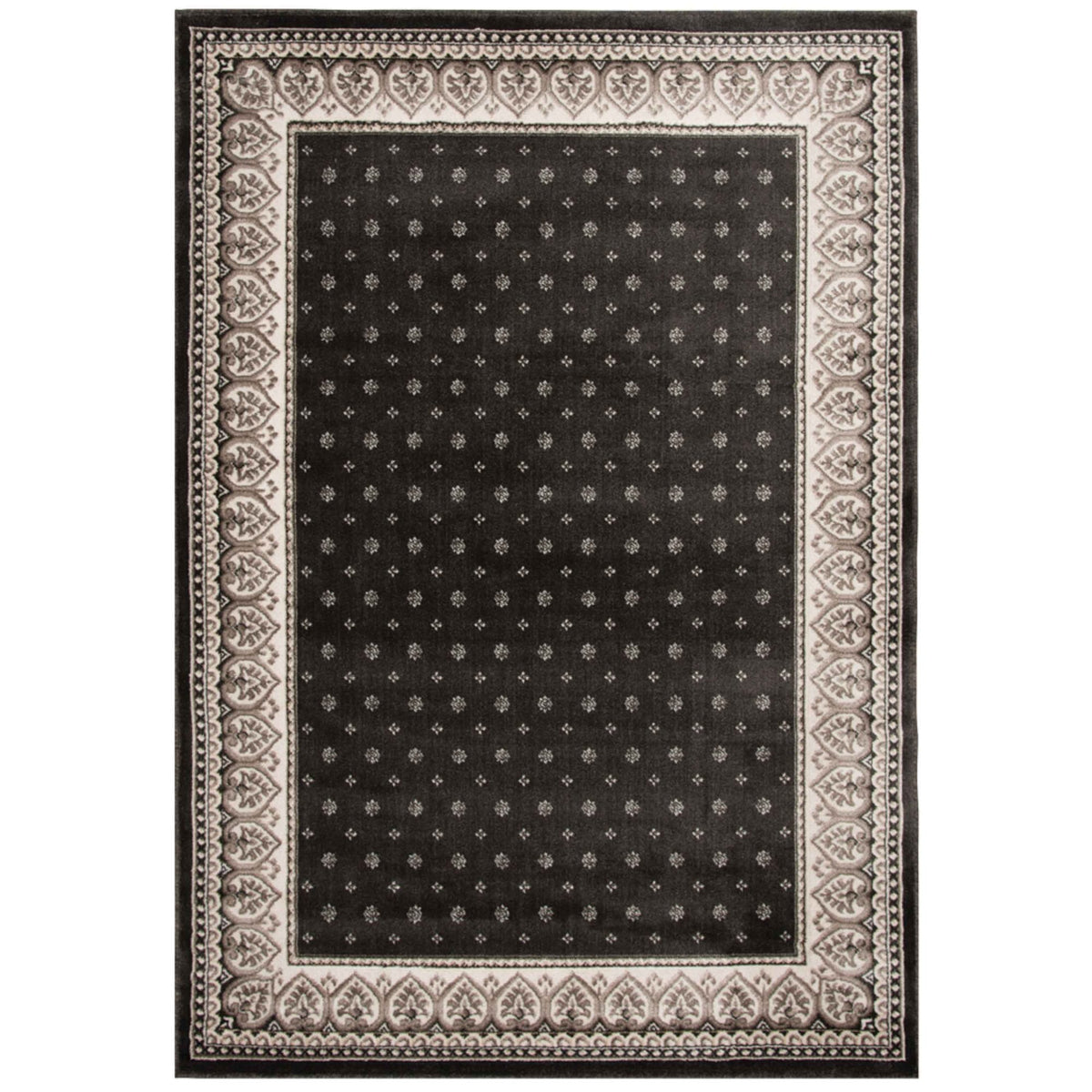 Heirloom Fleur De Lis Abbey Navajo White Area Rug