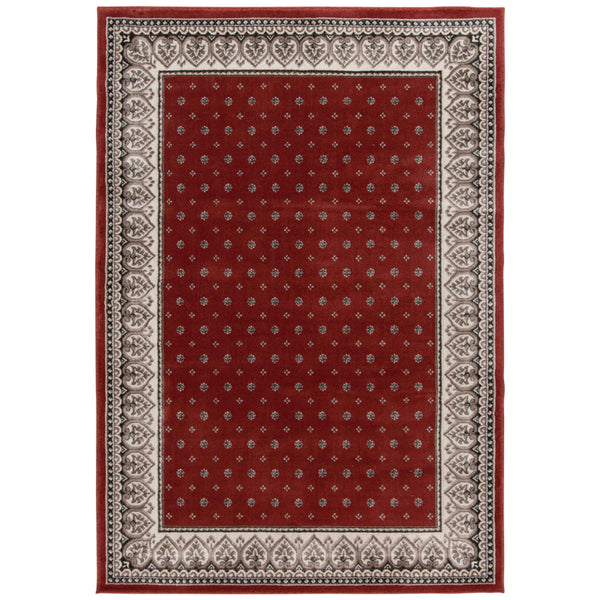 Heirloom Fleur de Lis Cinnabar Navajo White Area Rug