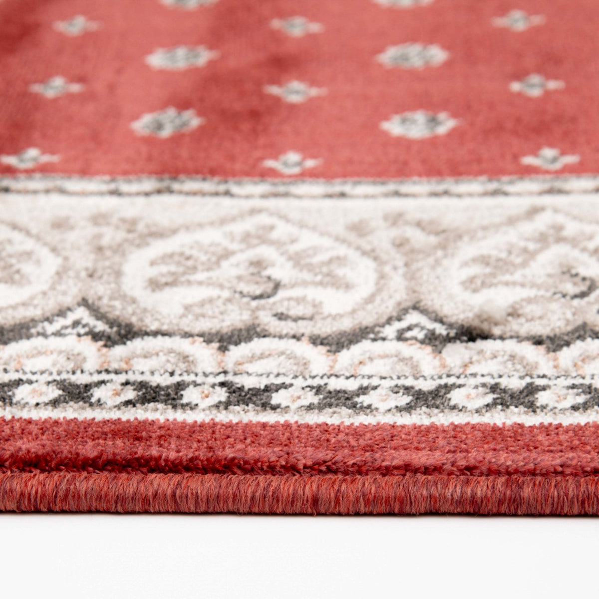 Heirloom Fleur de Lis Cinnabar Navajo White Area Rug