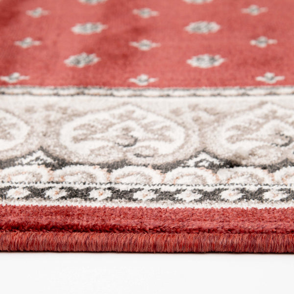 Heirloom Fleur de Lis Cinnabar Navajo White Area Rug