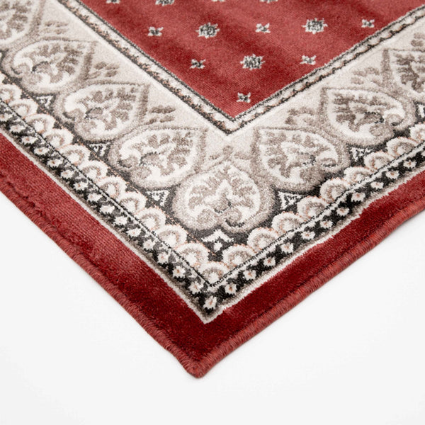 Heirloom Fleur de Lis Cinnabar Navajo White Area Rug
