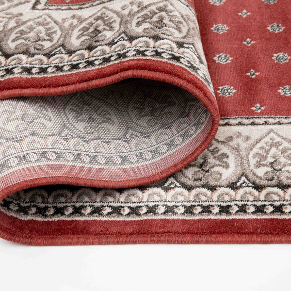 Heirloom Fleur de Lis Cinnabar Navajo White Area Rug