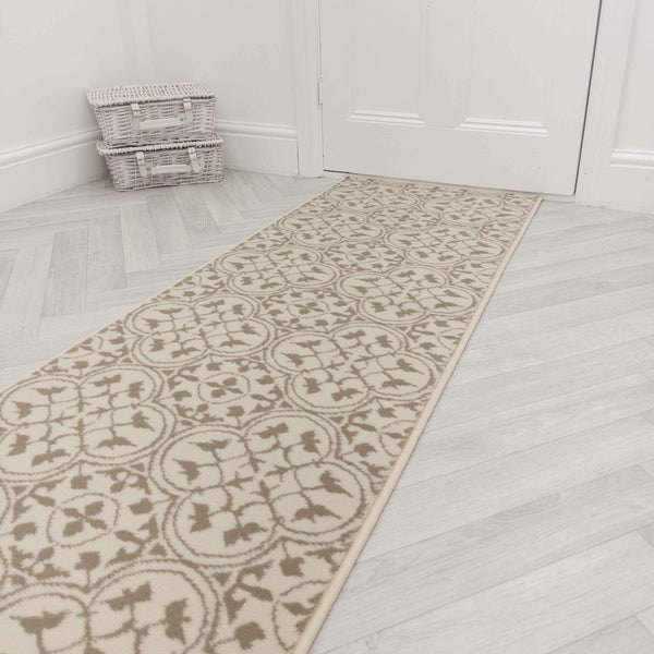 Mosaic Light Beige Hall Runner