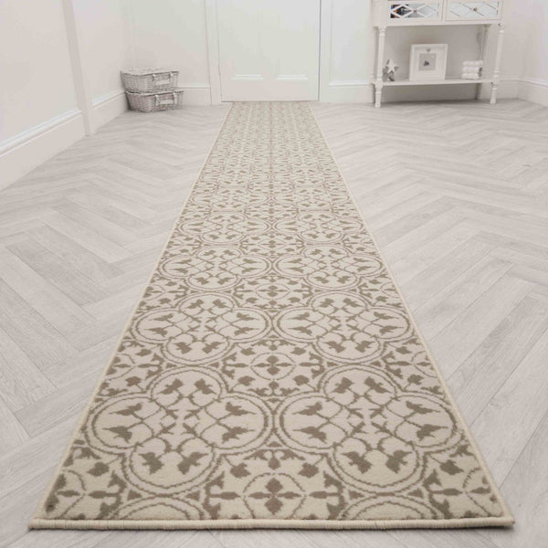 Mosaic Light Beige Hall Runner
