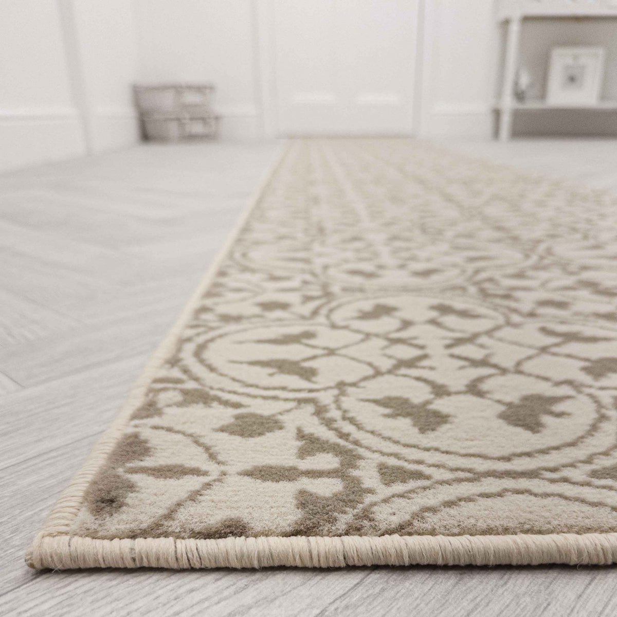 Mosaic Light Beige Hall Runner