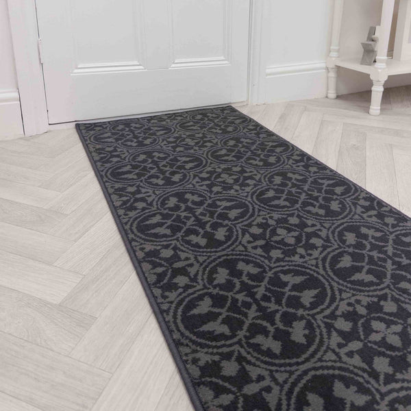 Mosaic Grey Hall Runner