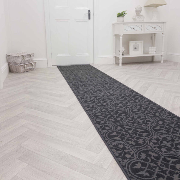 Mosaic Grey Hall Runner