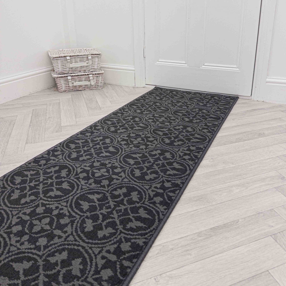 Mosaic Grey Hall Runner