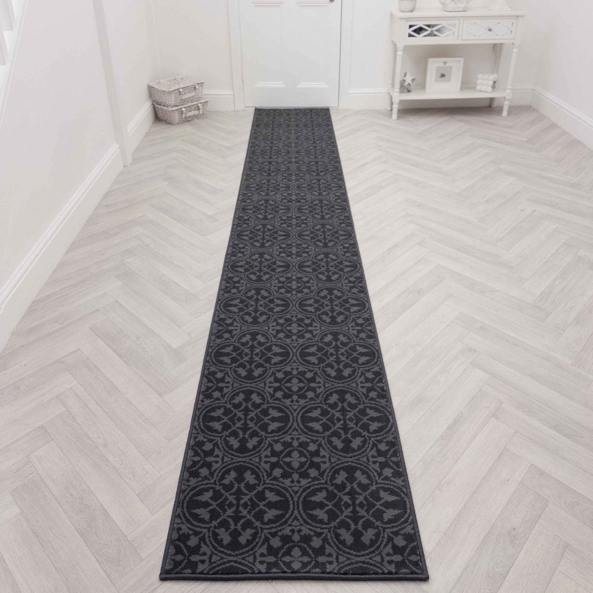 Mosaic Grey Hall Runner