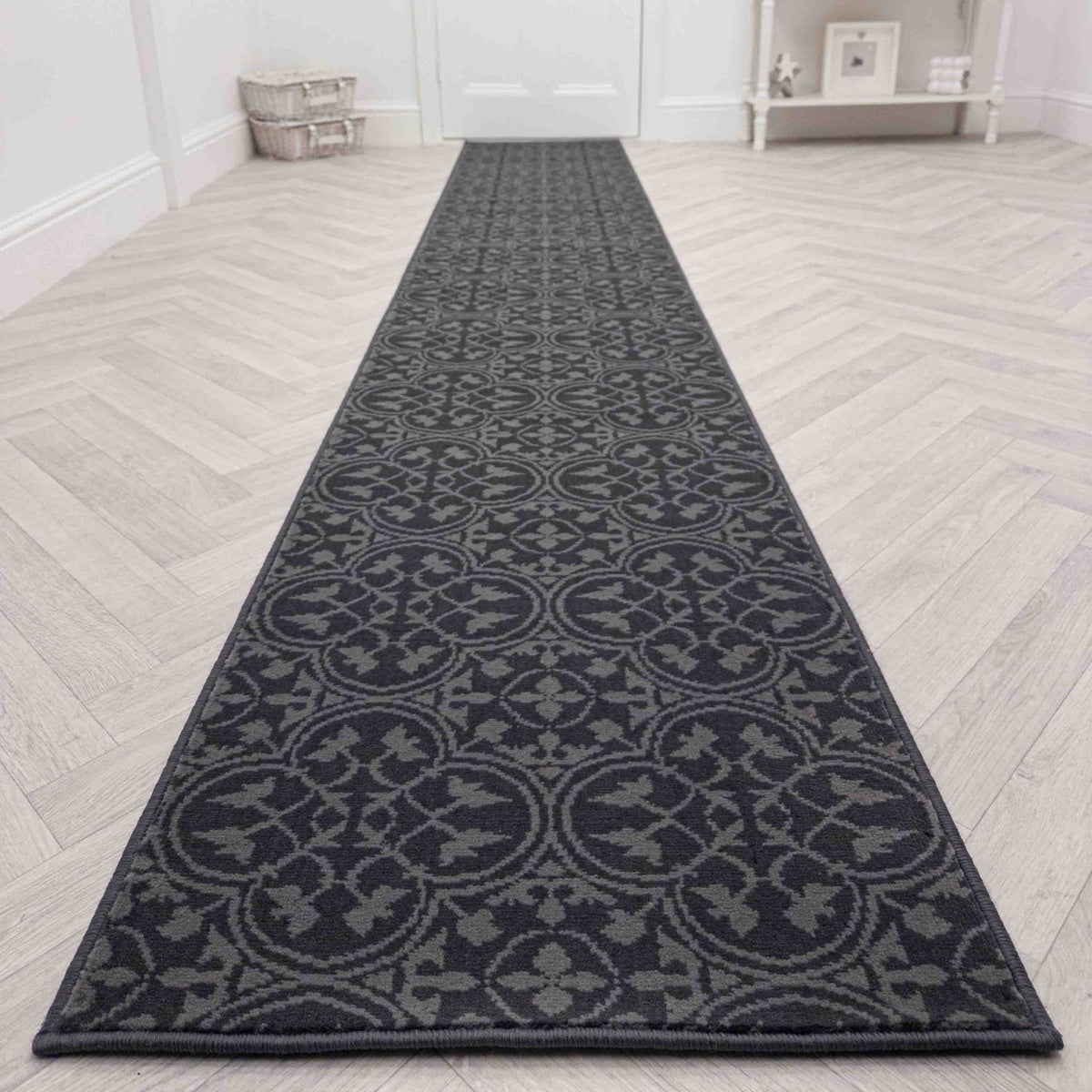 Mosaic Grey Hall Runner