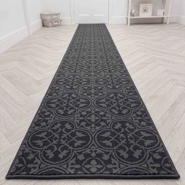Mosaic Grey Hall Runner