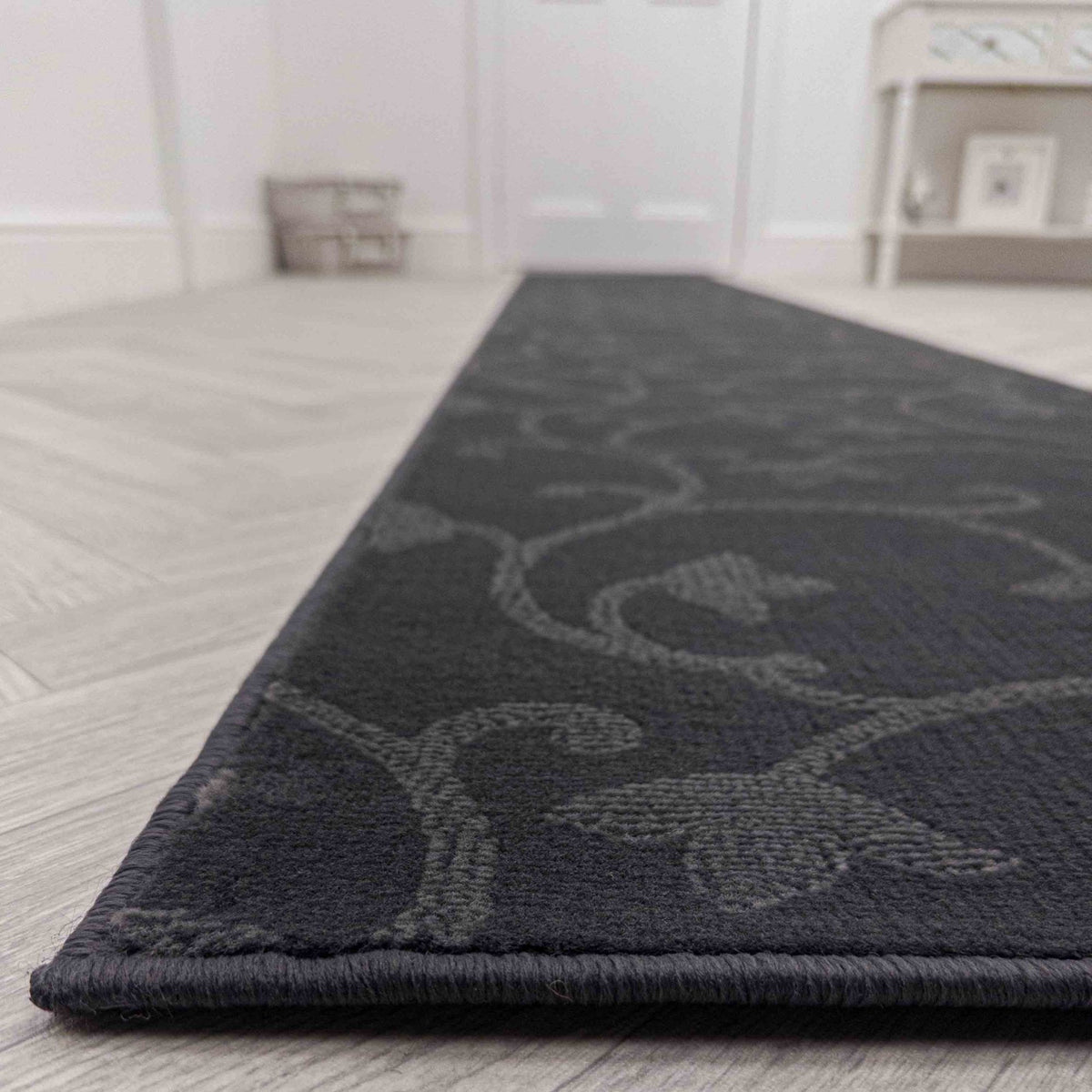 Vines Gray Rug Runner