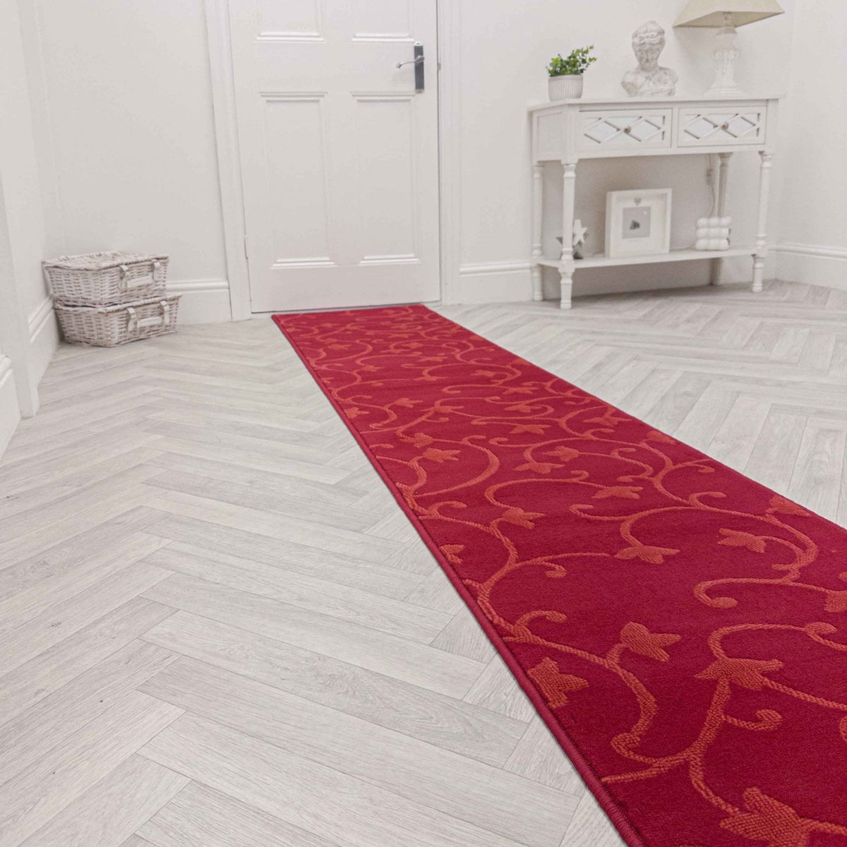 Vines Red Hall Runner