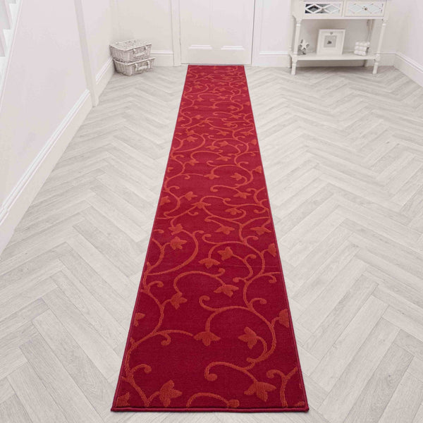 Vines Red Hall Runner