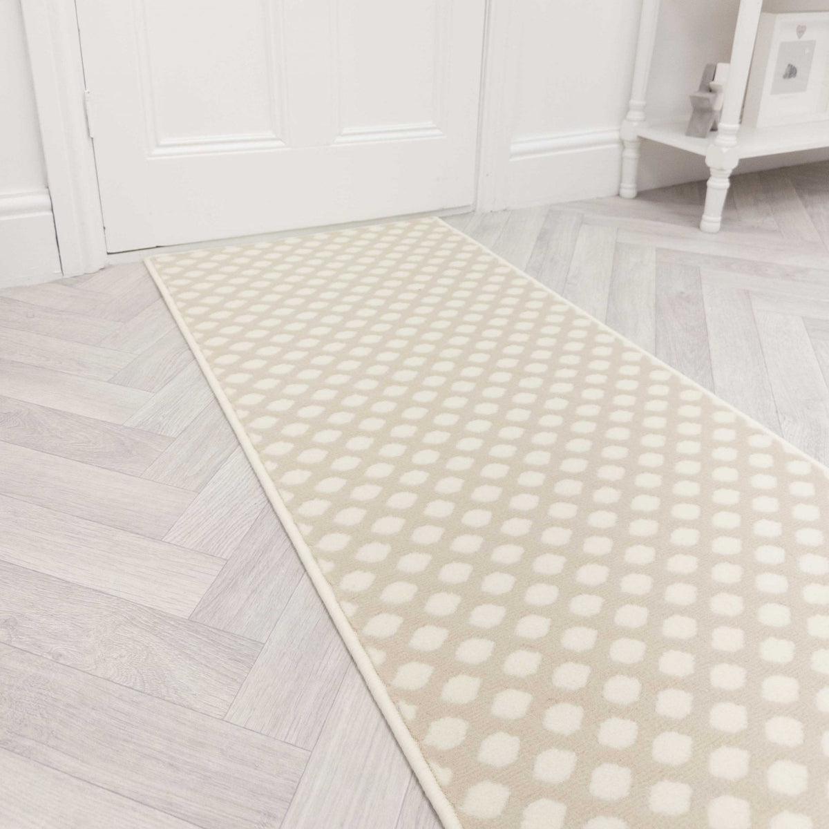 Honeycomb Beige Hall Runner
