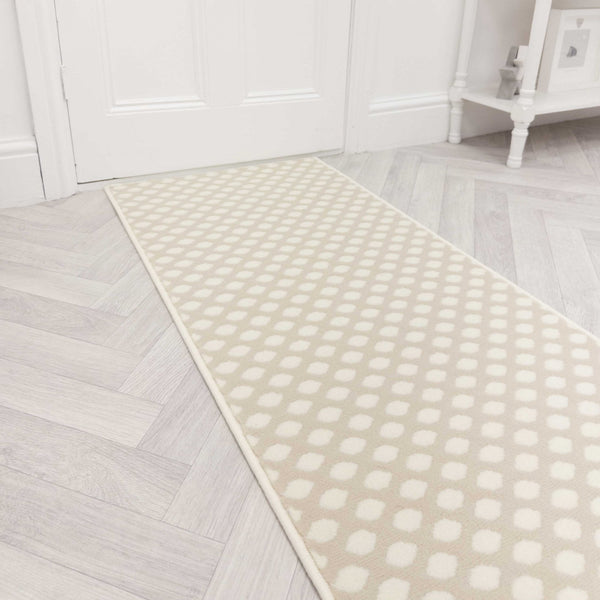 Honeycomb Beige Hall Runner