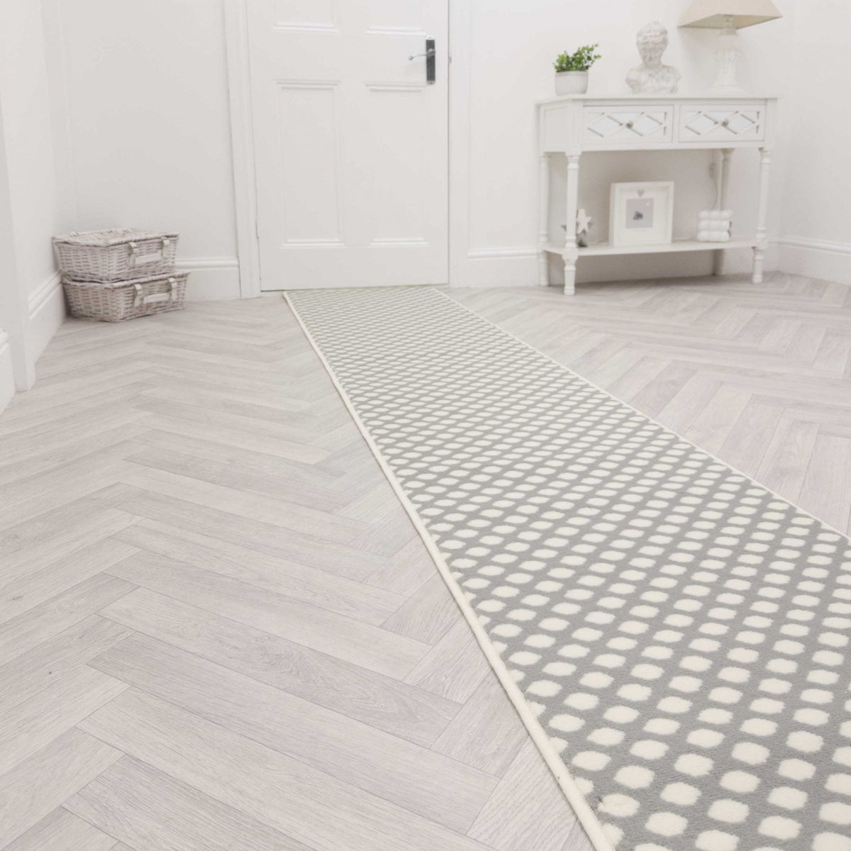 Honeycomb Grey Hall Runner
