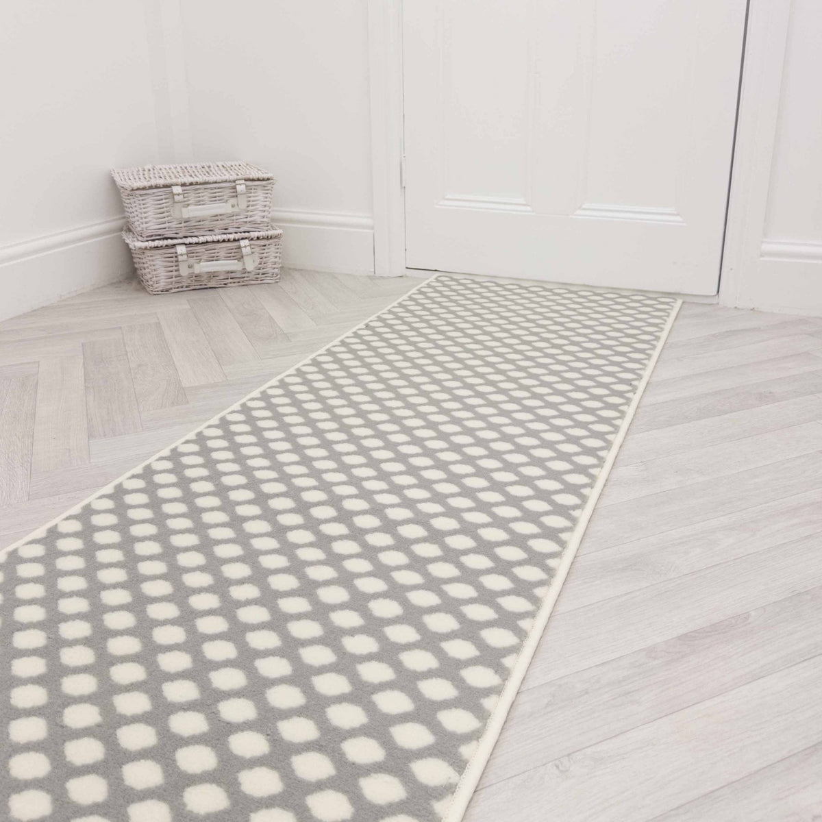 Honeycomb Grey Hall Runner