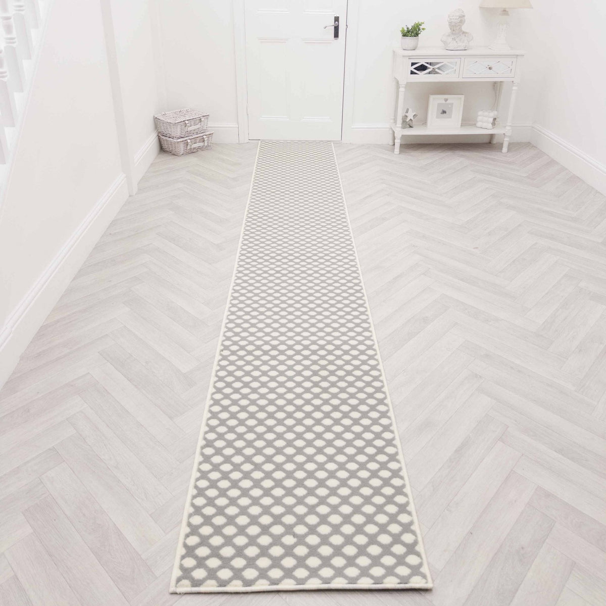 Honeycomb Grey Hall Runner