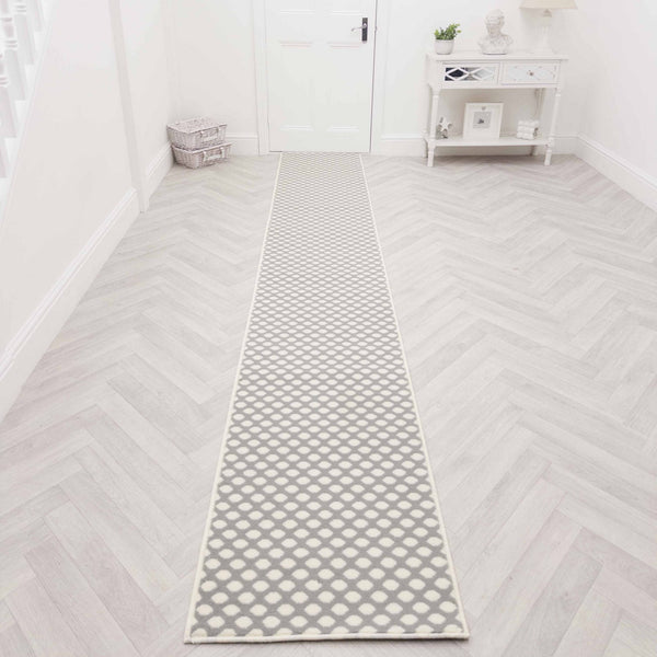 Honeycomb Grey Hall Runner