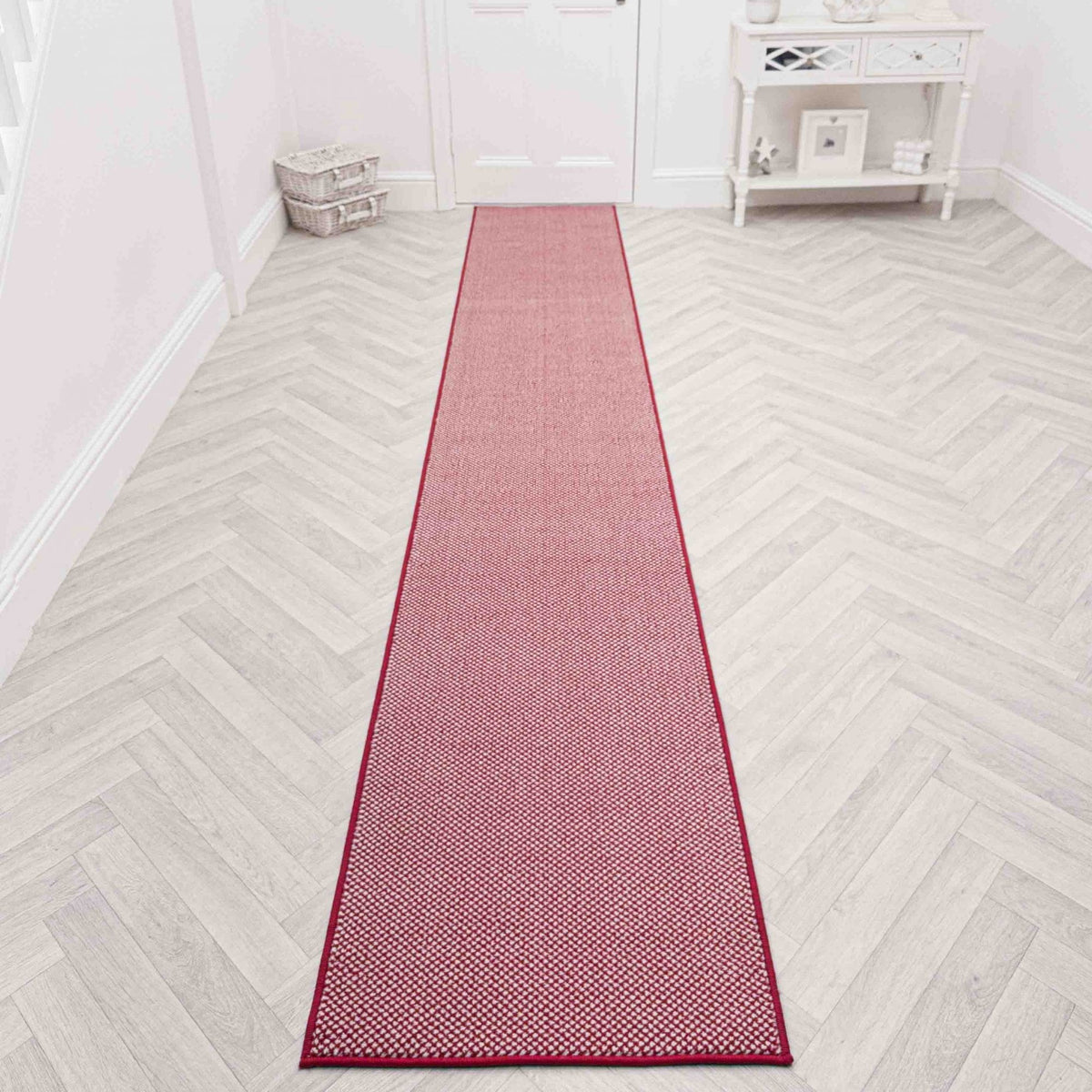 Hazy Red Hall Runner