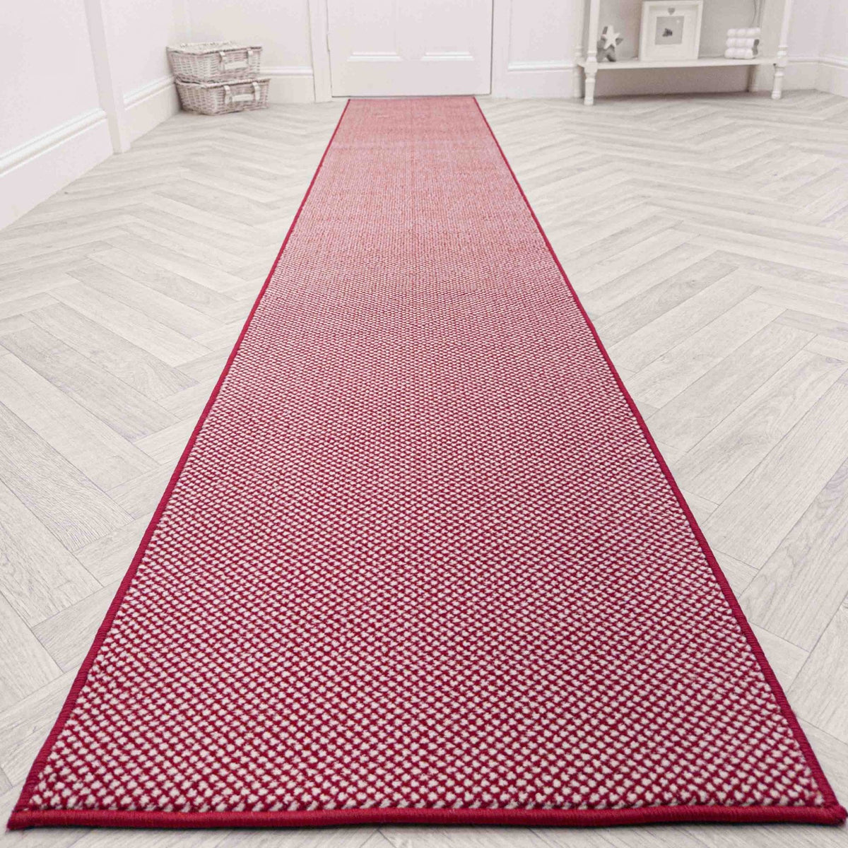 Hazy Red Hall Runner
