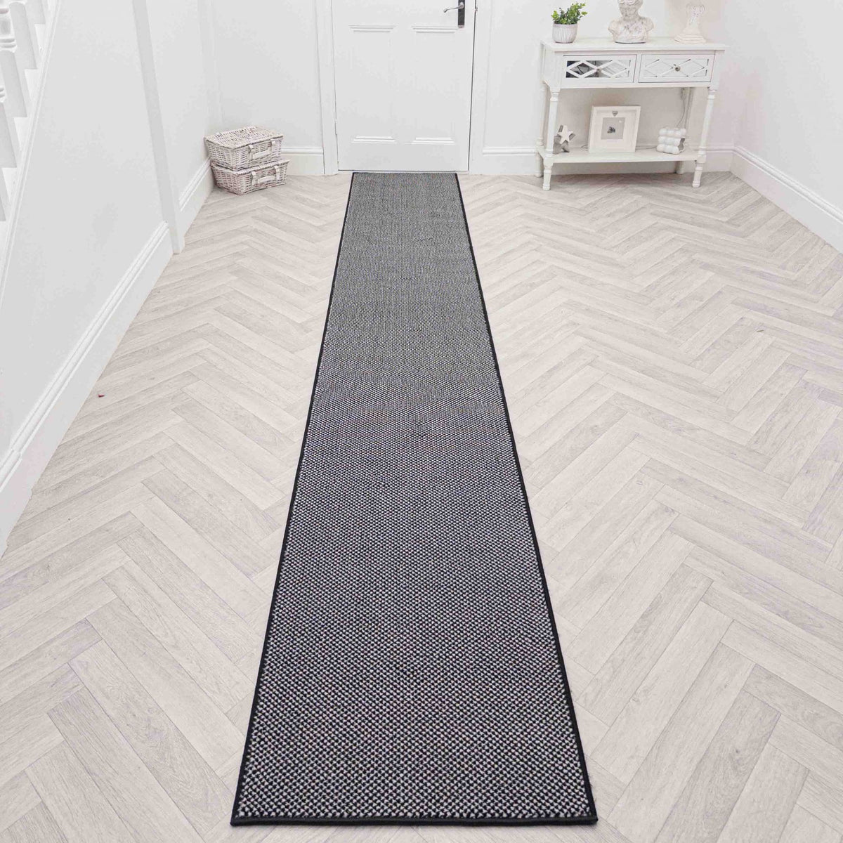 Hazy Black Hall Runner