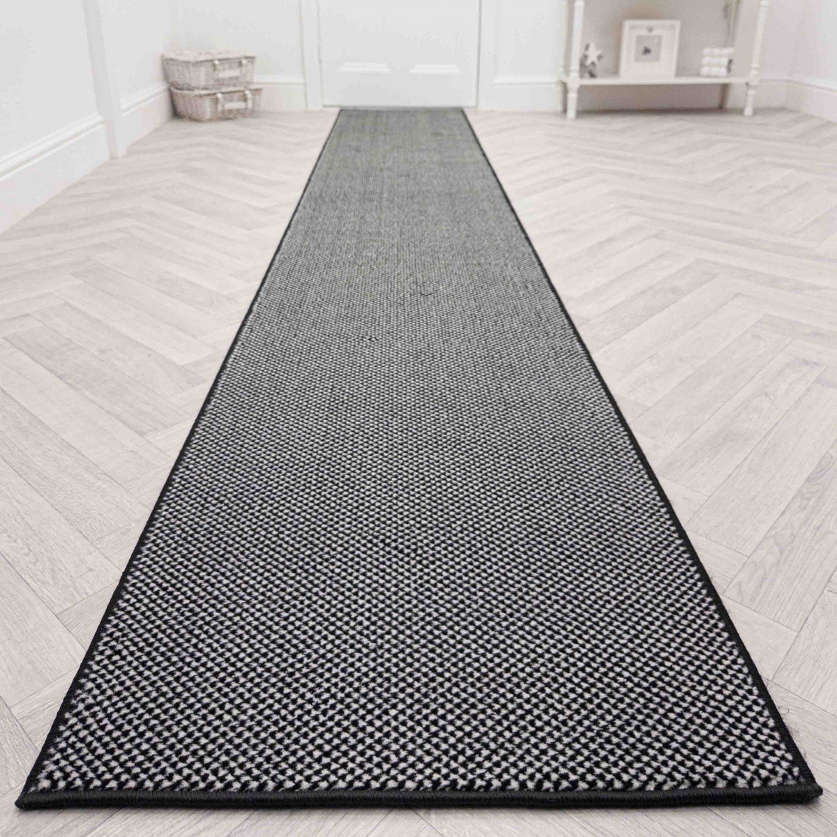 Hazy Black Hall Runner