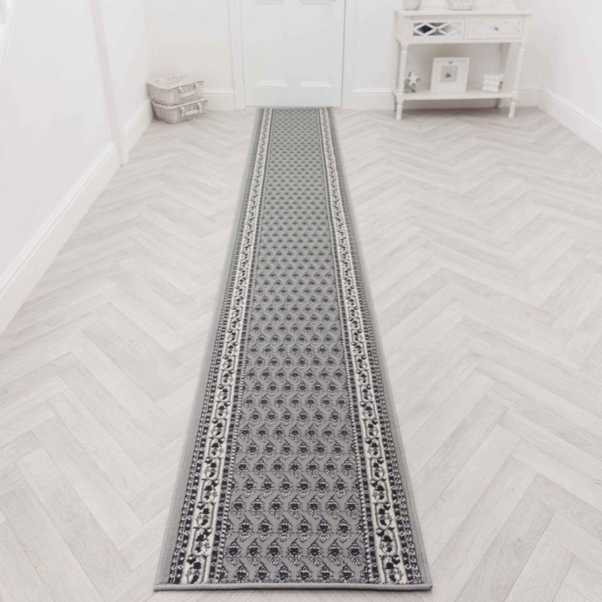 Peacock Gray Rug Runner
