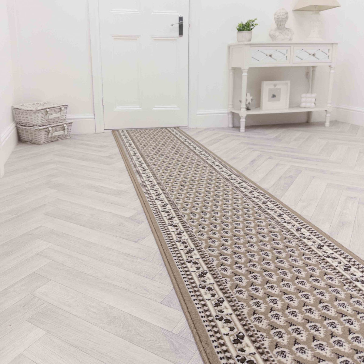 Peacock Beige Hall Runner
