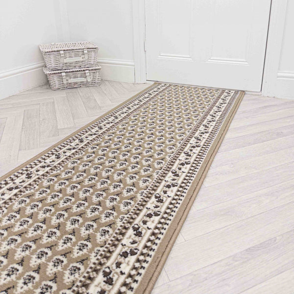 Peacock Beige Hall Runner