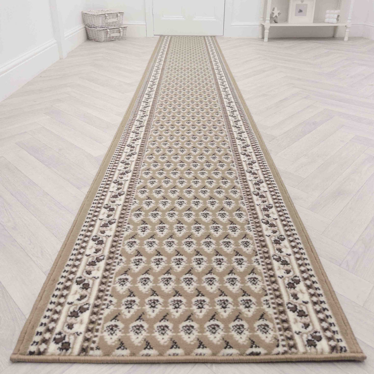 Peacock Beige Hall Runner