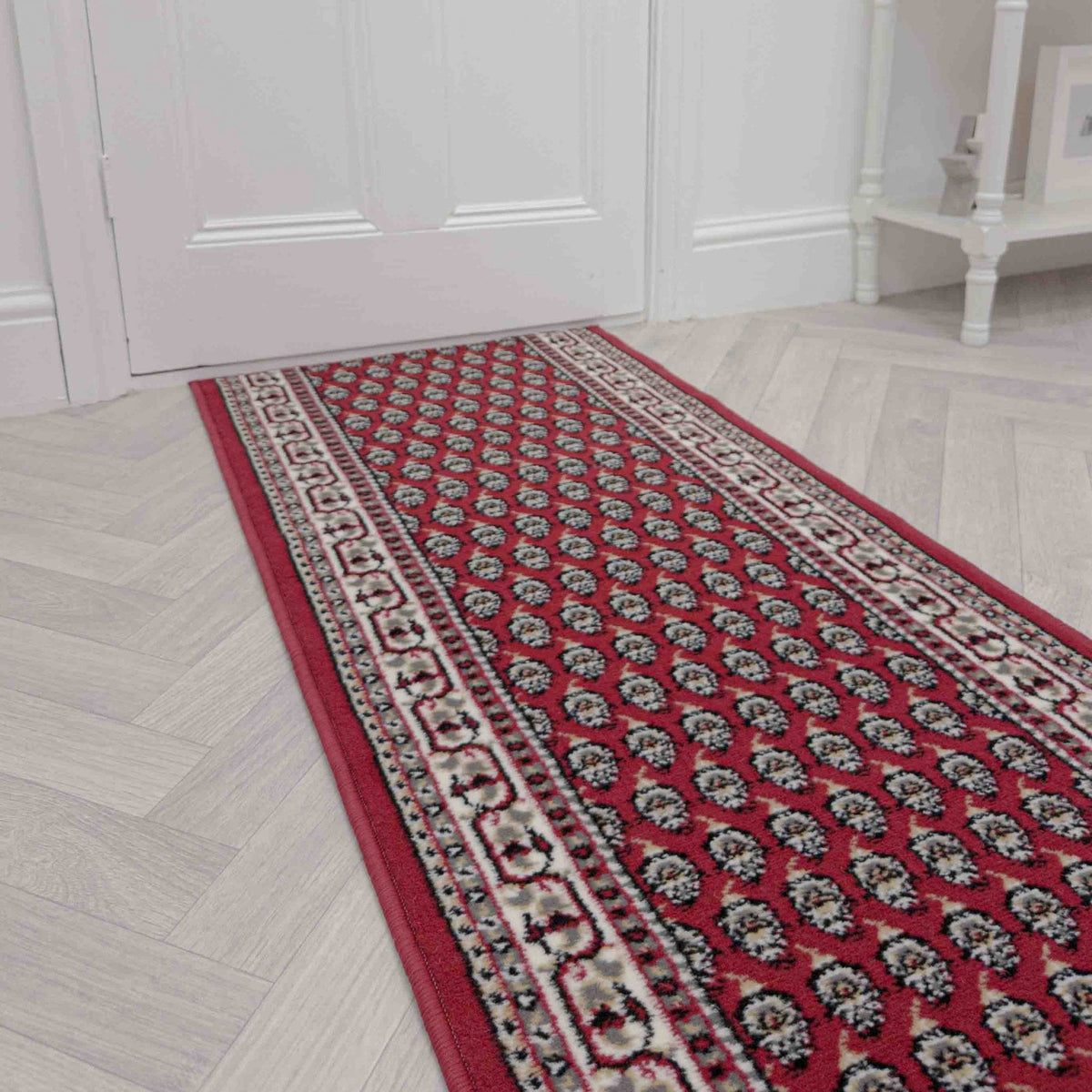 Peacock Red Hall Runner