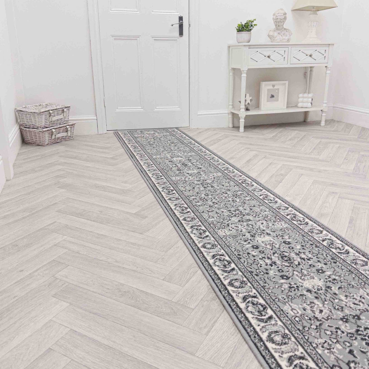 Kashan Grey Hall Runner