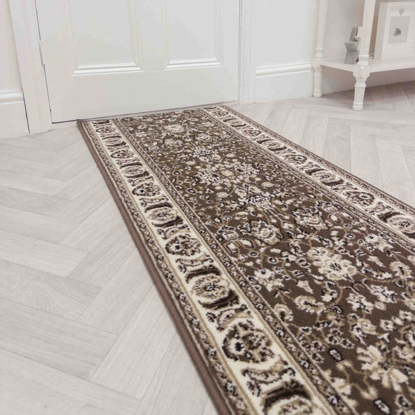 Kashan Brown Rug Runner