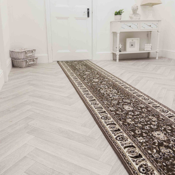 Kashan Brown Rug Runner