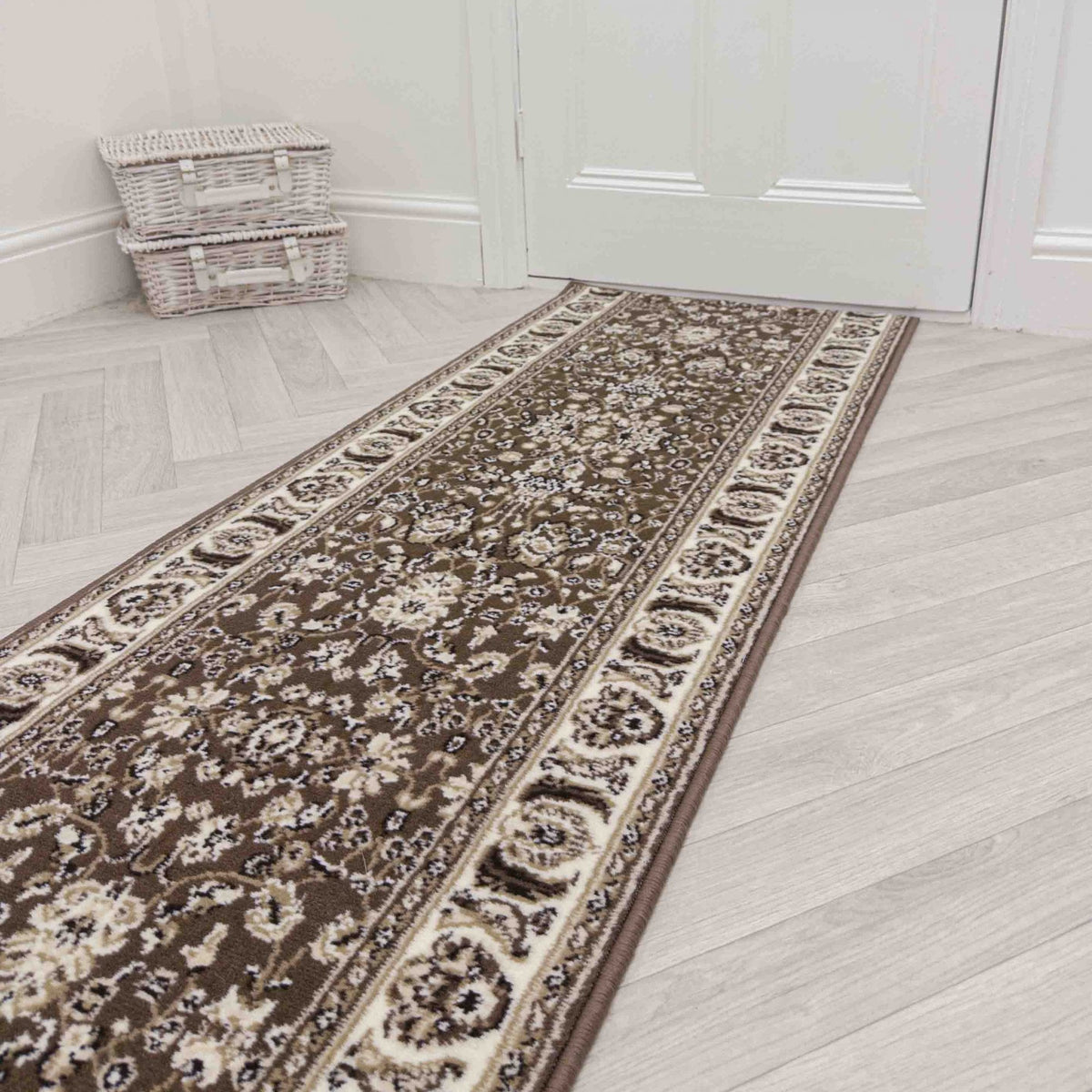 Kashan Brown Rug Runner