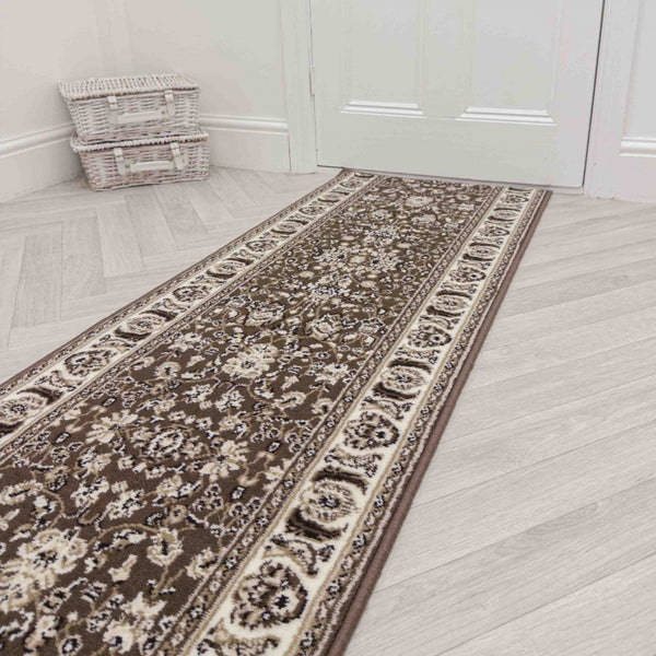 Kashan Brown Rug Runner