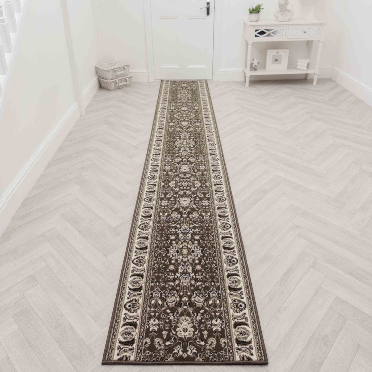 Kashan Brown Rug Runner