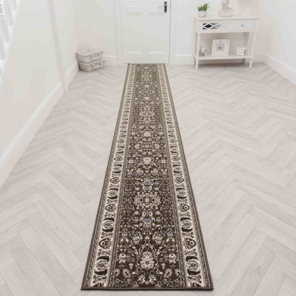 Kashan Brown Rug Runner