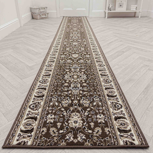 Kashan Brown Rug Runner