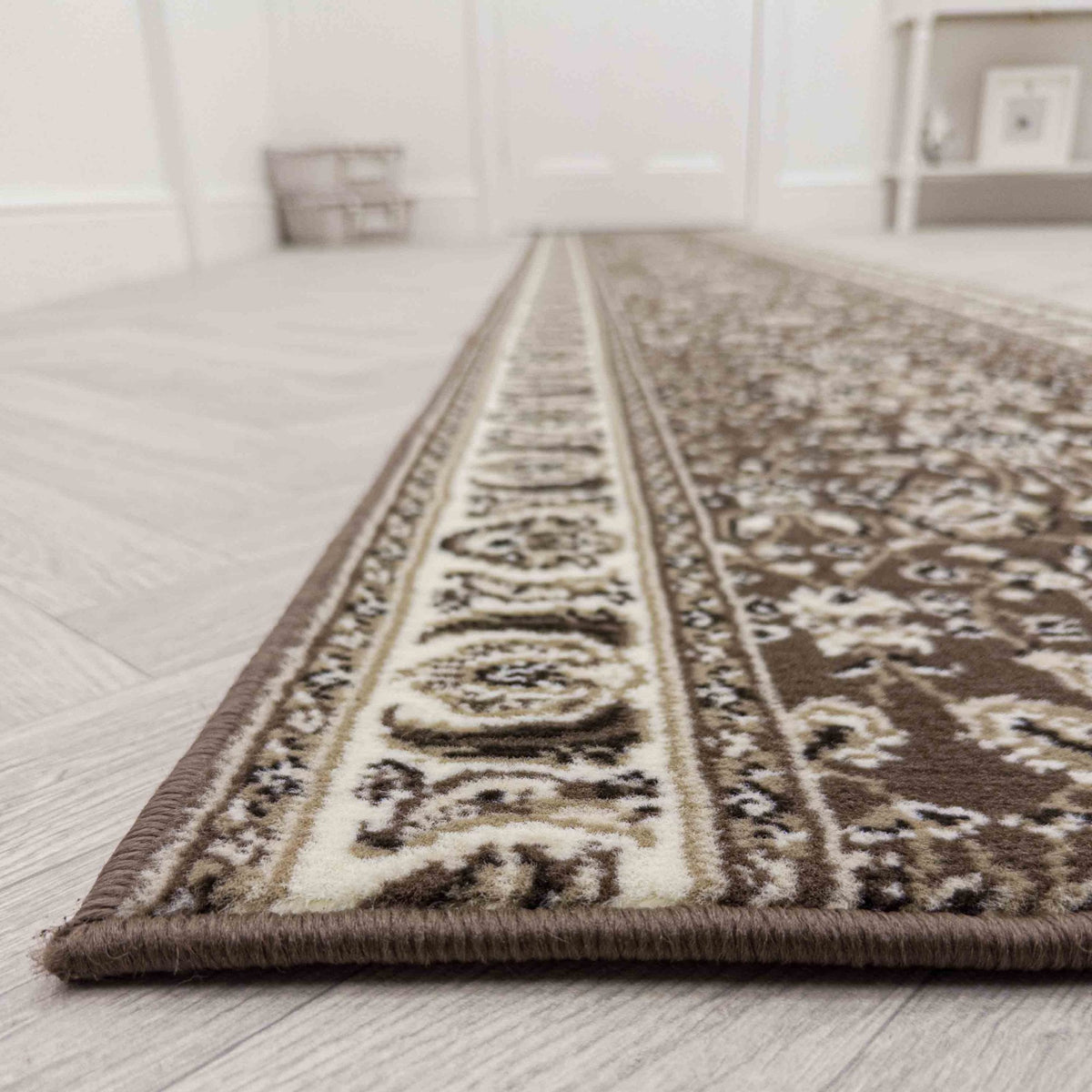 Kashan Brown Rug Runner