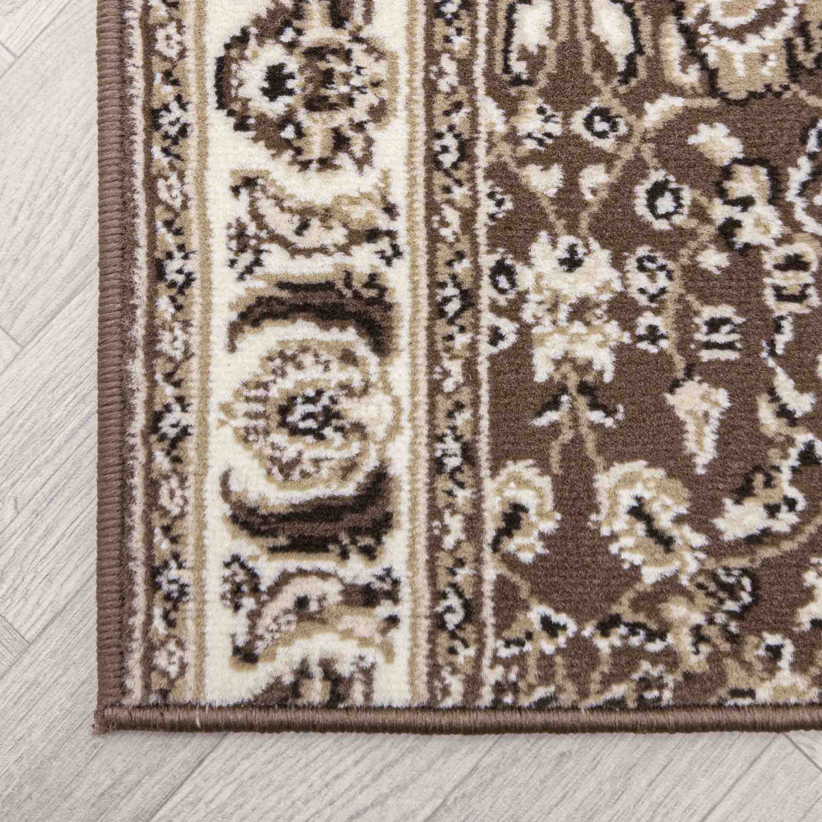 Kashan Brown Rug Runner