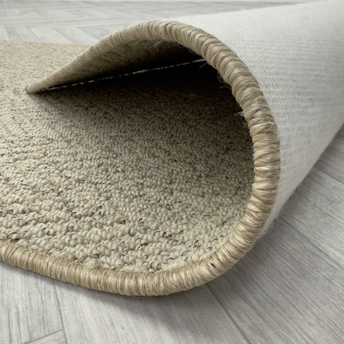 Country Herringbone Biscotti Custom Rug