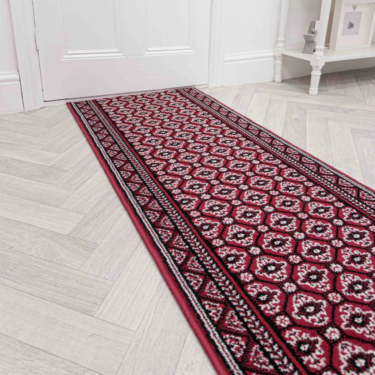 Heriz Dark Red Rug Runner