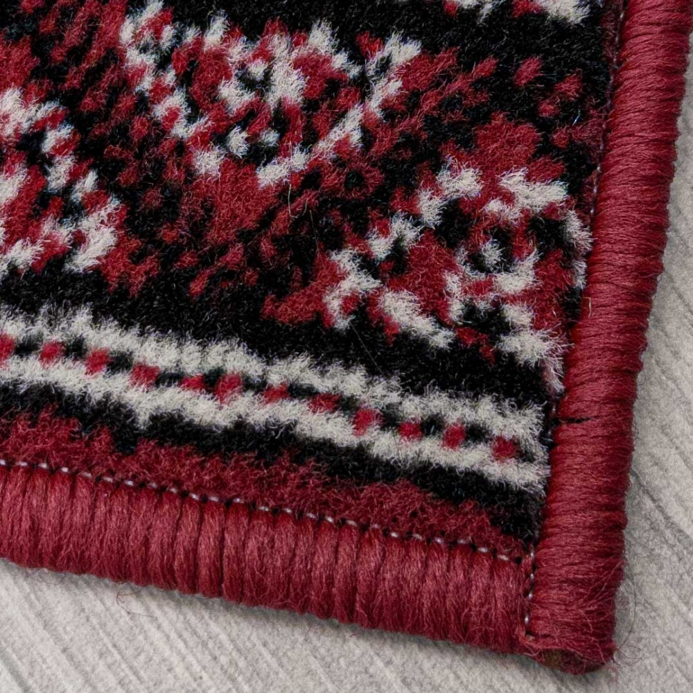 Heriz Dark Red Rug Runner