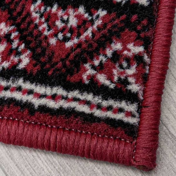 Heriz Dark Red Rug Runner